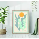 Постер 28 картин "Анри матисс рисунок голубое растение и солнце" 70x50 см, в подарочном тубусе без рамы