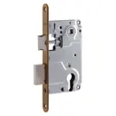 Замок врезной Нора-М 18513 универсальный 85 мм с/руч, цвет матовый кофе