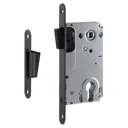 Замок врезной Нора-М 18522 магнитный 25М-85 мм с/руч, цвет графит