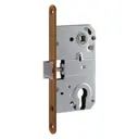 Замок врезной Нора-М 18583 универсальный 85 мм с/руч, цвет матовый кофе