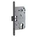 Замок врезной Нора-М 18582 универсальный 85 мм с/руч, цвет графит