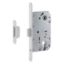 Замок врезной Нора-М 18580 магнитный М25М-85 мм с/руч, цвет белый