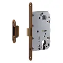 Замок врезной Нора-М 18579 магнитный М25М-85 мм с/руч, цвет матовый кофе