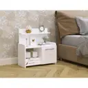 Тумба прикроватная Клик Мебель Шанхай 60x47x29 см 1 ящик цвет белый