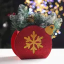 Ящик подарочный деревянный блестящий "Шар" снежинка красный 18.8x9.8x15.5 см