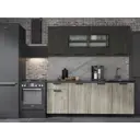 Кухонный гарнитур Стендмебель Эдинбург СТМ 200x216x60 см ЛДСП цвет темно-серый