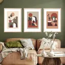 Постер 28 картин Абстракция в стиле бохо южный город 70x50 см без рамы