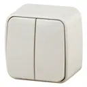Выключатель накладной Intro Polo Б0036121 2 клавиши цвет слоновая кость