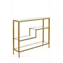 Консоль напольная Allconsoles 1012-CG clear 100x80x25 см сталь цвет золотой