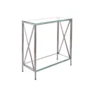 Консоль напольная Allconsoles 1033-CS clear 80x80x35 см сталь цвет серебряный