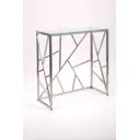 Консоль напольная Allconsoles 1053-CS clear 80x80x35 см сталь цвет серебряный
