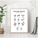 Постер 28 картин Итальянская паста макароны для кухни 50x40 см без рамы