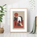 Постер 28 картин Абстракция восточный город 50x40 см без рамы