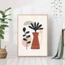 Постер 28 картин Абстракция растения в вазе для кухни 50x40 см без рамы