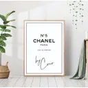 Постер 28 картин "Шанель 5. надпись" 70x50 см без рамы