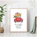 Постер 28 картин "Машина новогодняя" 70x50 см без рамы