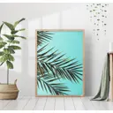 Постер 28 картин "Ветки пальмы на фоне голубого неба" 50x40 см без рамы