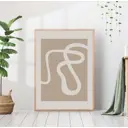 Постер 28 картин "Бежевая ленточка" 50x40 см без рамы