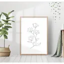 Постер 28 картин "Ветка магнолии" 70x50 см без рамы