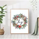 Постер 28 картин "Новогодний венок" 50x40 см без рамы