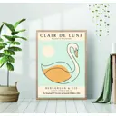 Постер 28 картин "Афиша рисунок белый лебедь" 70x50 см без рамы