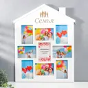 Мультирамка "Семья" коллаж на 9 фото 10x15 см белый с золотым