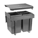 Контейнер для мусора 30 л 20L+2x10L Gtv сталь и пластик цвет серый