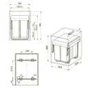 Контейнер для мусора 40 л 20L+2x10L Gtv сталь и пластик цвет серый