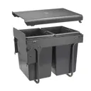 Контейнер для мусора 40 л 2x20L GTV 17769 сталь и пластик цвет серый