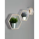 Набор полок 3 шт Hiply 40x35/32x28/24x21 см фанера цвет белый