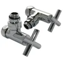 Вентиль угловой для полотенцесушителя Aquanet 3/4" x 1/2" гайка-штуцер