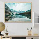 Постер 28 картин "Горный пейзаж. Озеро Норвегии" 40x50 см, в подарочном тубусе без рамы