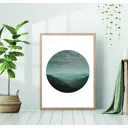 Постер 28 картин Горы Облака В круге 50x70 см в подарочном тубусе без рамы