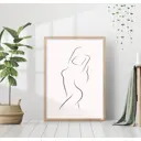 Постер 28 картин Женское тело Контур 40x50 см в подарочном тубусе без рамы