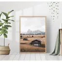 Постер 28 картин "Домики в горах" 40x50 см, в подарочном тубусе без рамы