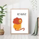 Постер 28 картин "Животные лев" 40x50 см, в подарочном тубусе без рамы