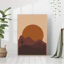 Постер 28 картин "Закат в пустыне бохо" 40x50 см, в подарочном тубусе без рамы