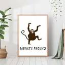 Постер 28 картин "Животные обезьяна" 50x70 см, в подарочном тубусе без рамы