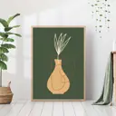 Постер 28 картин "Желтая ваза с цветком рисунок" 50x70 см, в подарочном тубусе без рамы