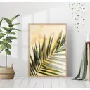 Постер 28 картин "Листья пальмы с золотом" 40x50 см, в подарочном тубусе без рамы