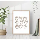 Постер 28 картин "Клубника" 50x70 см, в подарочном тубусе без рамы