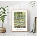 Постер 28 картин Клод Моне японский мостик 50x70 см, в подарочном тубусе без рамы