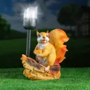 Садовый фонарь Белка с орешком под фонарем 24x24 см