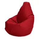 Кресло-мешок Пуффбери Груша 110x150x100 см экокожа цвет красный