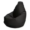 Кресло-мешок Пуффбери Груша 110x150x100 см экокожа цвет серый