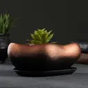 Горшок цветочный 4145883 Хорошие сувениры 14 см 0.6 л керамика бронза