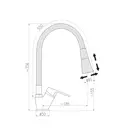 Однорычажный смеситель Ravslezak Co106.5/13cmat излив 155 см цвет черный