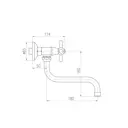 Двухвентильный смеситель Ravslezak Mk101.5/21sm излив 160 см цвет бронза