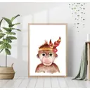 Постер 28 картин "Обезьяна" 50x40 см в подарочном тубусе без рамы