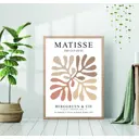 Постер 28 картин "Матисс рисунок бежевые лепестки абстракция" 70x50 см в подарочном тубусе без рамы